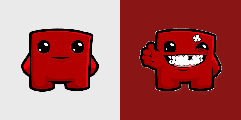 Super Meat Boy custom cursor pack preview for Chrome, Edge and Windows