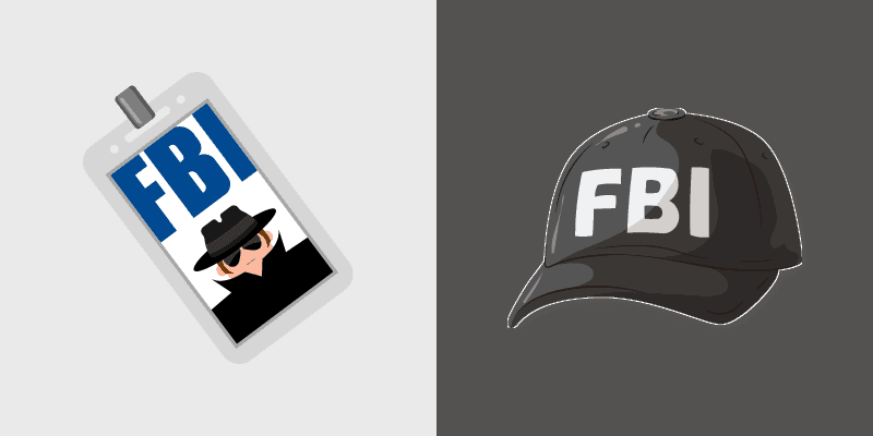 FBI Officer custom cursor pack preview for Chrome, Edge and Windows