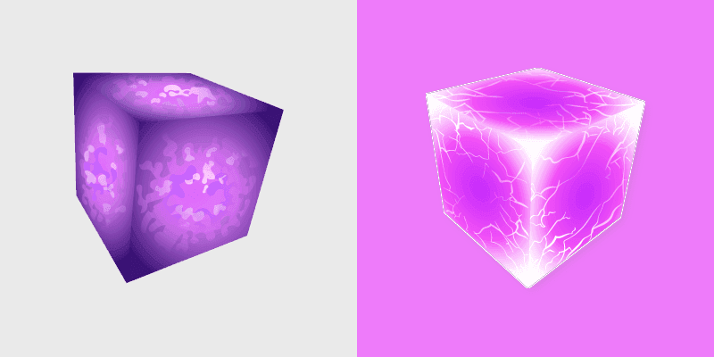 The Cube Purple custom cursor pack preview for Chrome, Edge and Windows