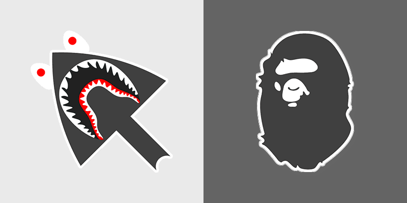 BAPE Shark Hoodie custom cursor pack preview for Chrome, Edge and Windows