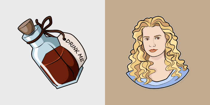 Alice Wonderland custom cursor pack preview for Chrome, Edge and Windows