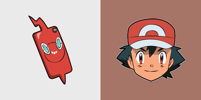 Ash Ketchum Rotom Phone custom cursor pack preview for Chrome, Edge and Windows
