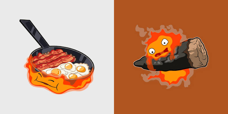 Calcifer custom cursor pack preview for Chrome, Edge and Windows