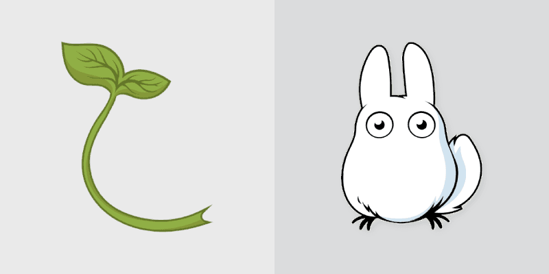 Chibi Totoro custom cursor pack preview for Chrome, Edge and Windows