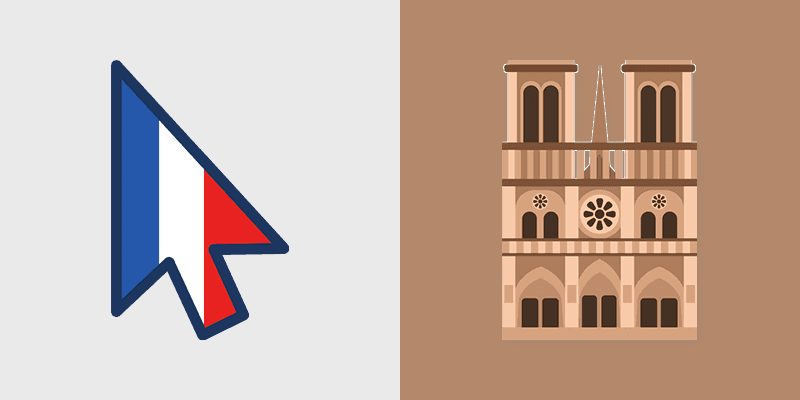 Paris Delight custom cursor pack preview for Chrome, Edge and Windows