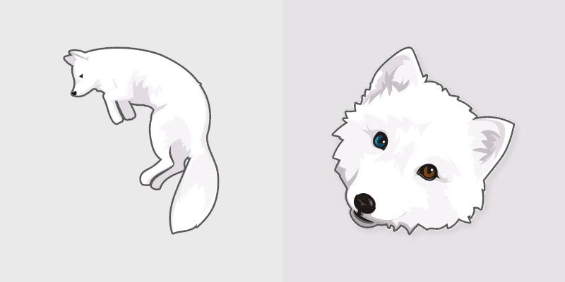 Arctic Fox custom cursor pack preview for Chrome, Edge and Windows