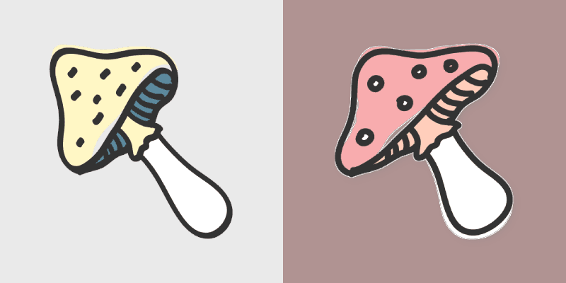 Mushroom Collection custom cursor pack preview for Chrome, Edge and Windows