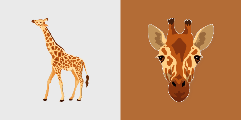 Giraffe custom cursor pack preview for Chrome, Edge and Windows
