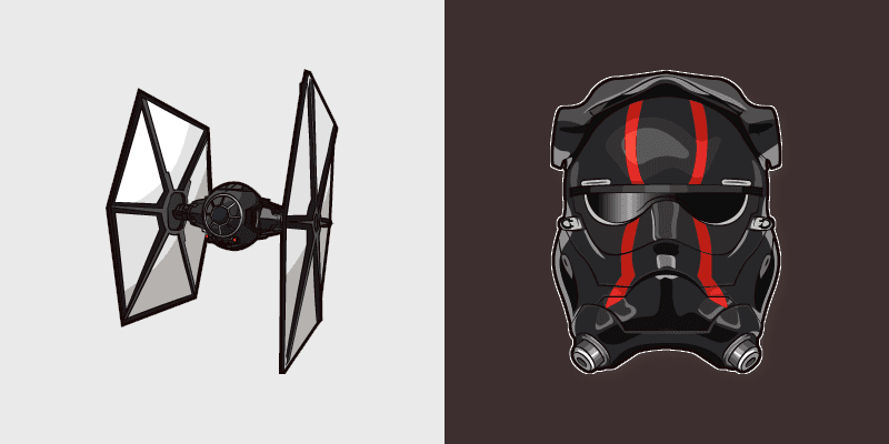 Custom TIE Pilot custom cursor pack preview for Chrome, Edge and Windows