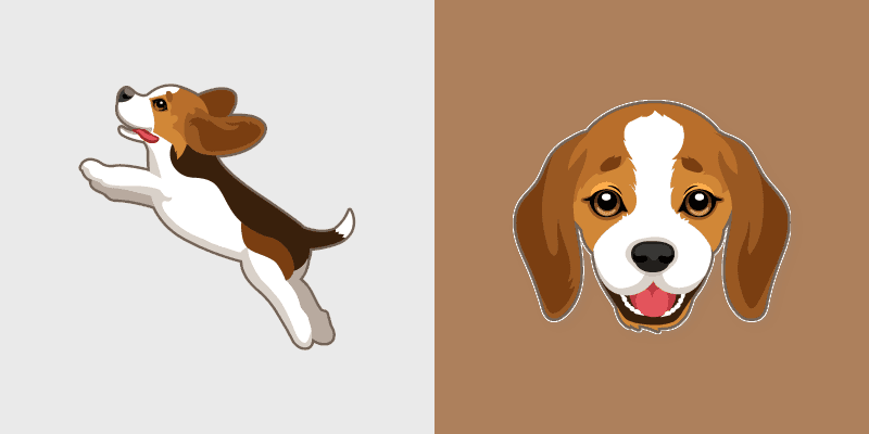 Beagle Puppy custom cursor pack preview for Chrome, Edge and Windows