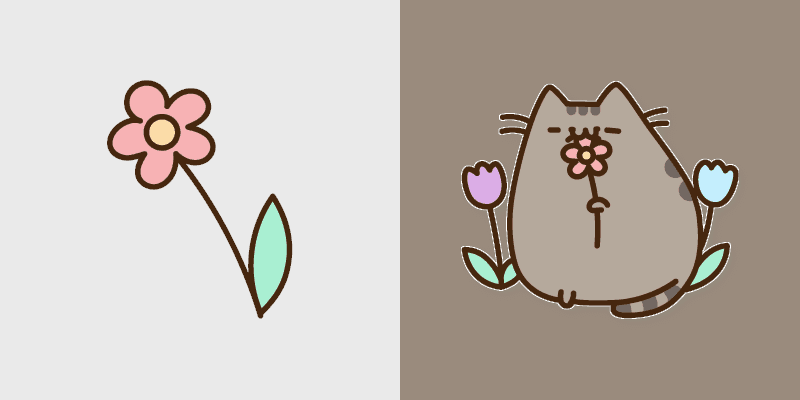 Spring Blossom Pusheen custom cursor pack preview for Chrome, Edge and Windows