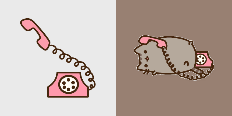 Phone Frenzy Pusheen custom cursor pack preview for Chrome, Edge and Windows