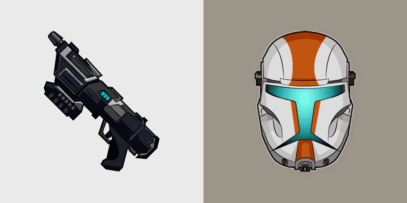 Boss DC 17M Blaster Rifle custom cursor pack preview for Chrome, Edge and Windows