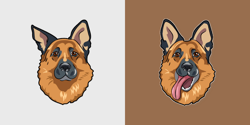 German Shepherd custom cursor pack preview for Chrome, Edge and Windows