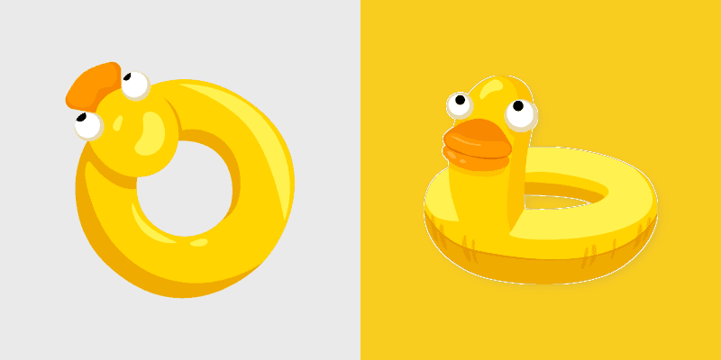 Quacky Duck custom cursor pack preview for Chrome, Edge and Windows