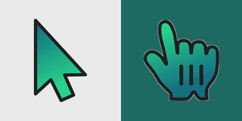 Gradient Neon & Modern custom cursor collection preview