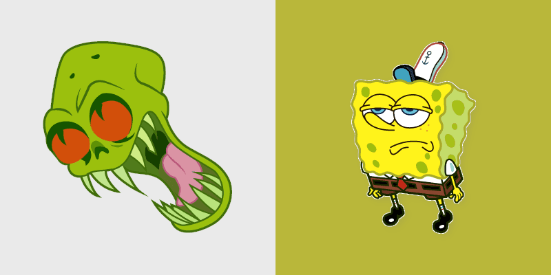 Spongebob's Flying Dutchman custom cursor pack preview for Chrome, Edge and Windows