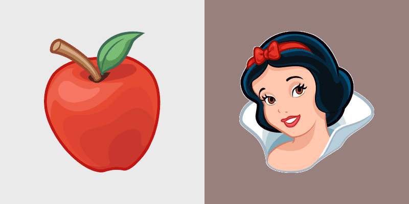 Snow White custom cursor pack preview for Chrome, Edge and Windows