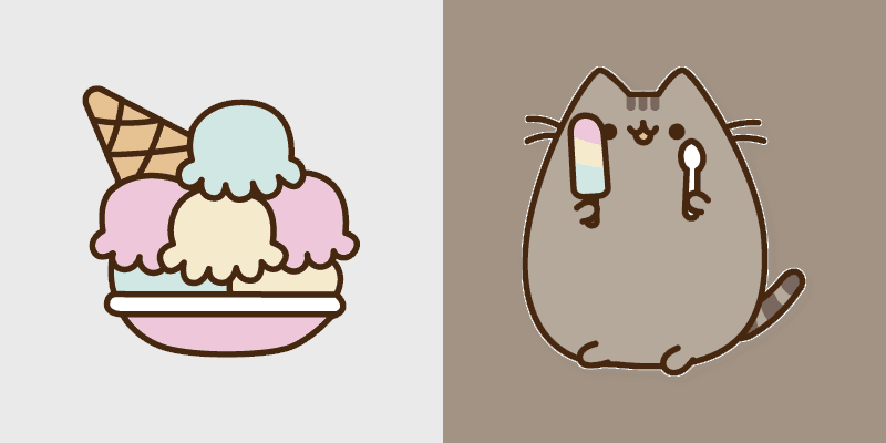 Cool Treats Pusheen custom cursor pack preview for Chrome, Edge and Windows