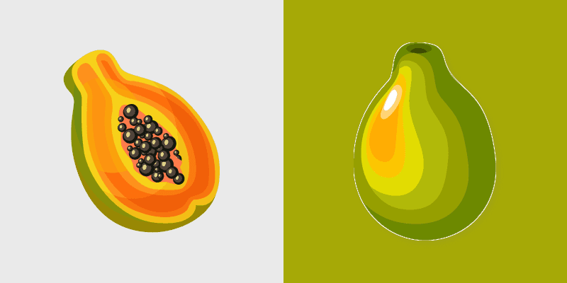 Tropical Papaya custom cursor pack preview for Chrome, Edge and Windows