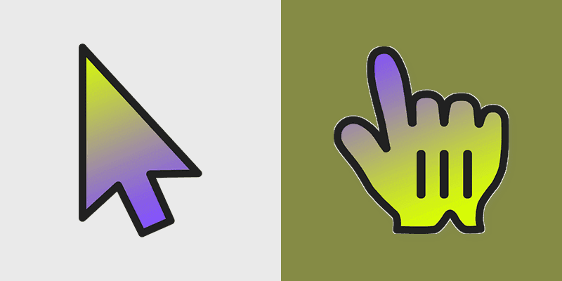 Garden Gradient custom cursor pack preview for Chrome, Edge and Windows