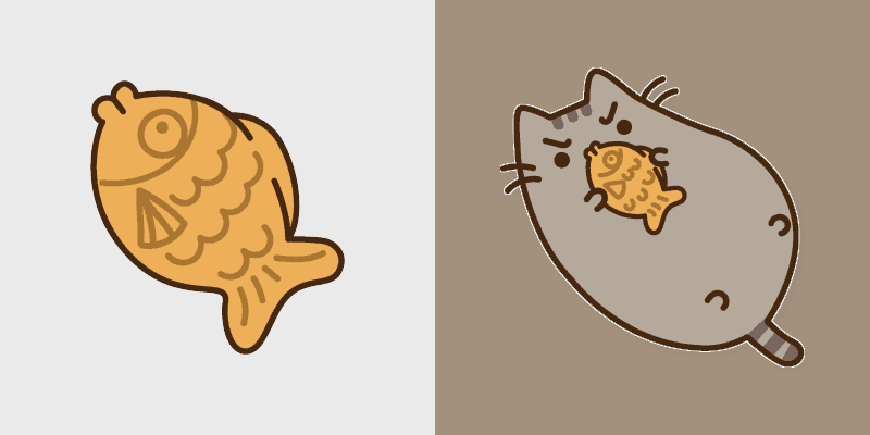 Fish Cookie Pusheen custom cursor pack preview for Chrome, Edge and Windows