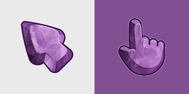 Purple Amethyst custom cursor pack preview for Chrome, Edge and Windows
