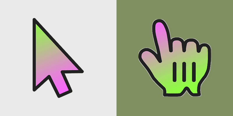 Logo Gradient custom cursor pack preview for Chrome, Edge and Windows