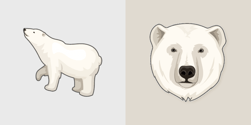 Polar Bear custom cursor pack preview for Chrome, Edge and Windows