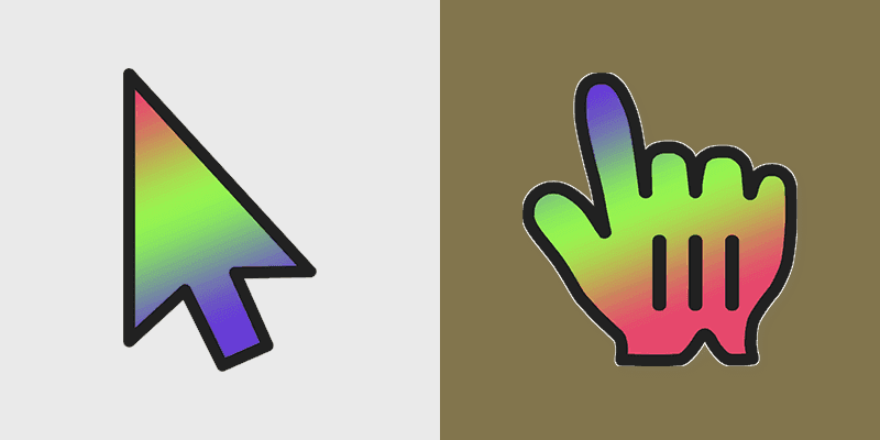 Chameleon Shift custom cursor pack preview for Chrome, Edge and Windows