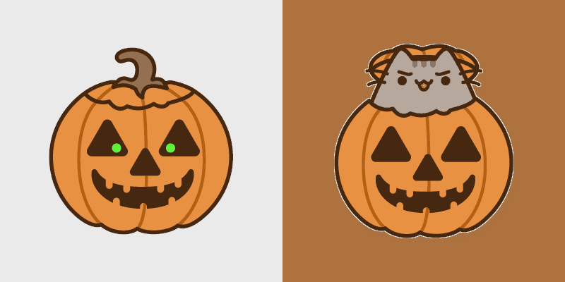 Spooky Halloween Pusheen custom cursor pack preview for Chrome, Edge and Windows