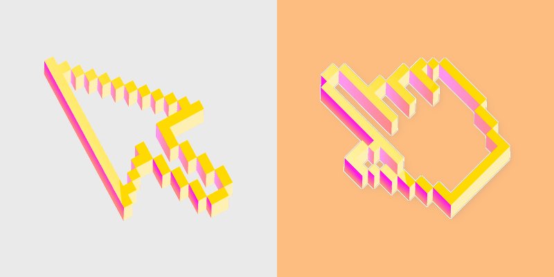 Sunshine Pixel custom cursor pack preview for Chrome, Edge and Windows