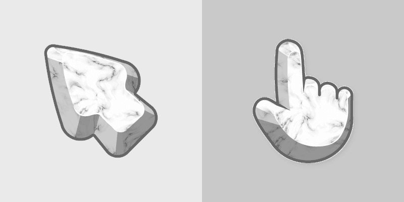 Polished Marble custom cursor pack preview for Chrome, Edge and Windows