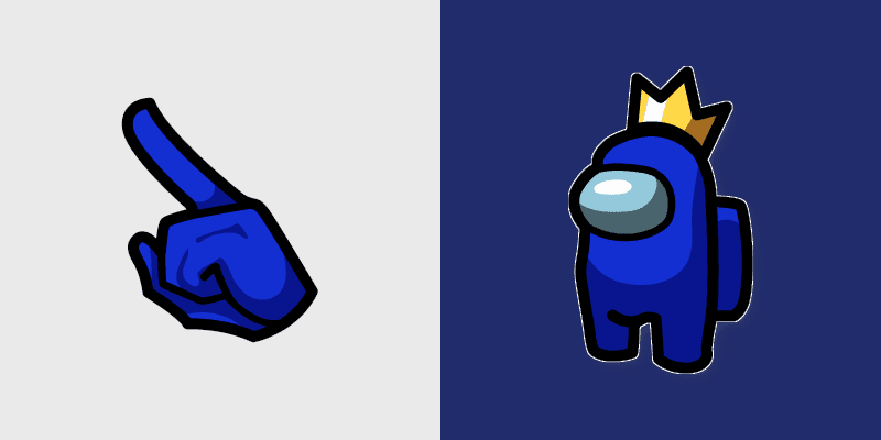 Blue Crown Crewmate custom cursor pack preview for Chrome, Edge and Windows