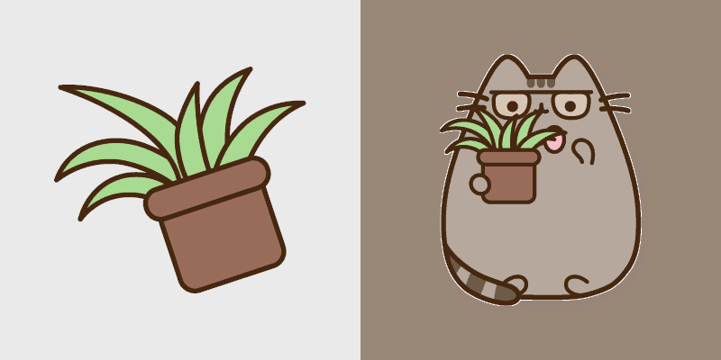 Whimsical Spring Pusheen custom cursor pack preview for Chrome, Edge and Windows
