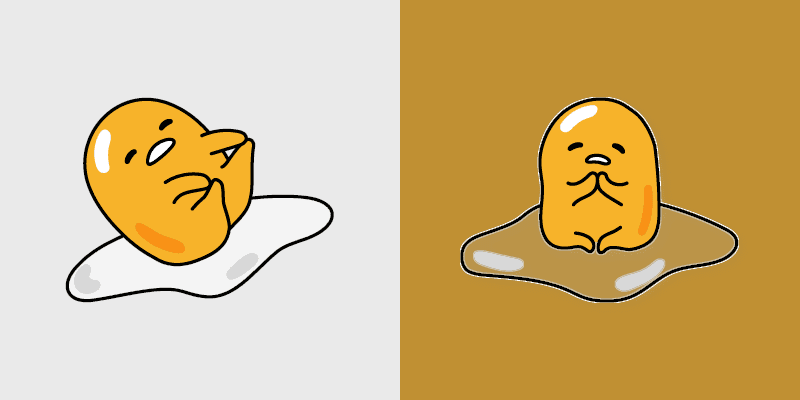 Sanrio Gudetama custom cursor pack preview for Chrome, Edge and Windows