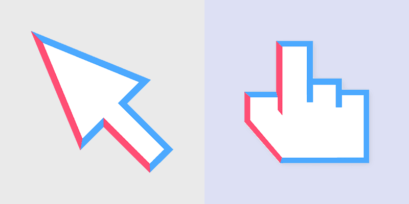 Bright Cute custom cursor pack preview for Chrome, Edge and Windows