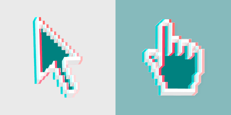 Turquoise Pixel custom cursor pack preview for Chrome, Edge and Windows