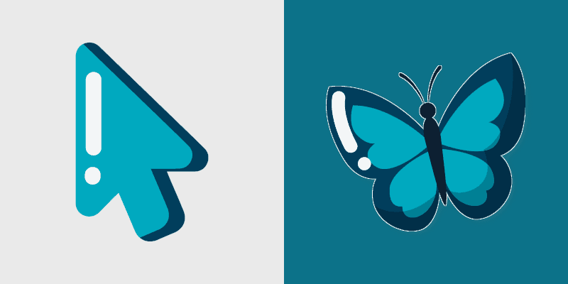 Minimal Butterfly custom cursor pack preview for Chrome, Edge and Windows
