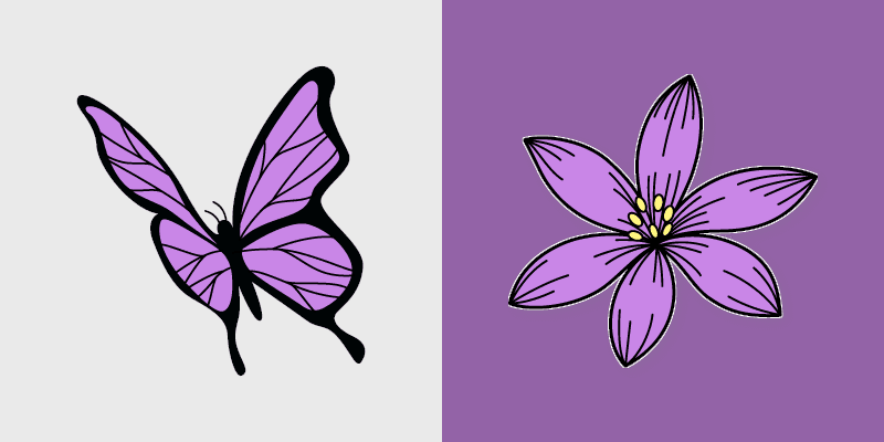 Purple Bloom custom cursor pack preview for Chrome, Edge and Windows