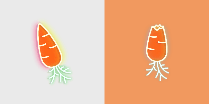 Carrot custom cursor pack preview for Chrome, Edge and Windows