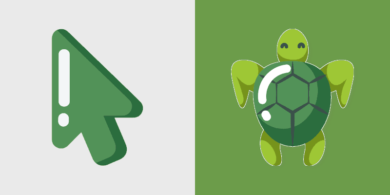 Minimal Turtle custom cursor pack preview for Chrome, Edge and Windows