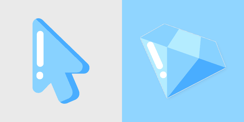 Blue Diamond Minimal custom cursor pack preview for Chrome, Edge and Windows
