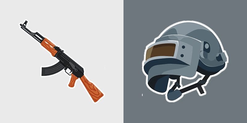 PUBG Helmet and AKM custom cursor pack preview for Chrome, Edge and Windows