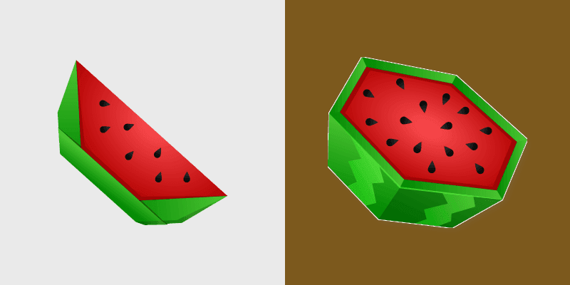 Origami Watermelon Summer custom cursor pack preview for Chrome, Edge and Windows