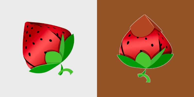 Origami Strawberry custom cursor pack preview for Chrome, Edge and Windows