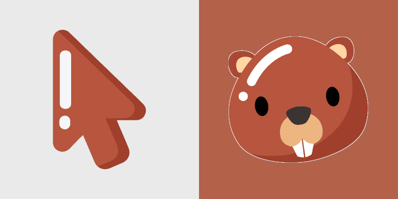 Beaver Minimal custom cursor pack preview for Chrome, Edge and Windows