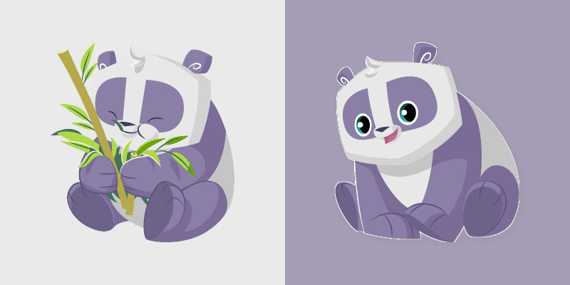 Cute Panda custom cursor pack preview for Chrome, Edge and Windows
