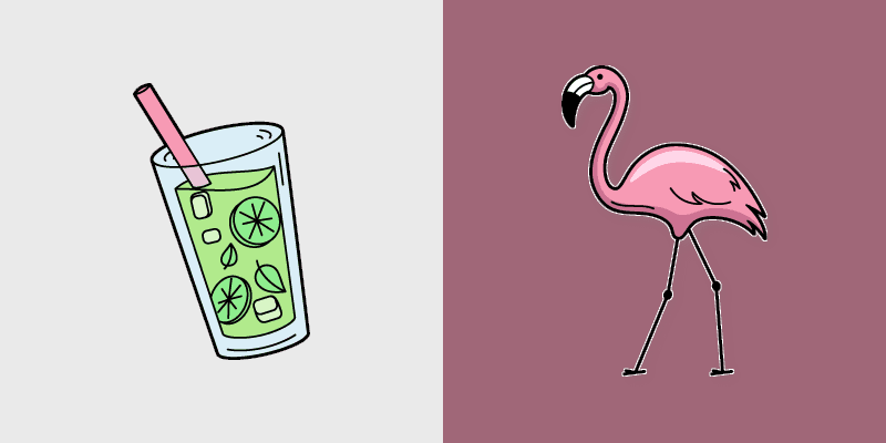 Cute Flamingo custom cursor pack preview for Chrome, Edge and Windows