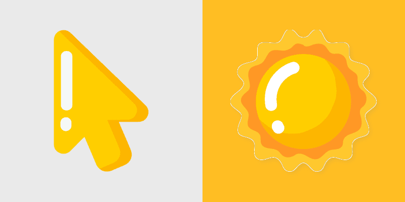 Sunset Minimal custom cursor pack preview for Chrome, Edge and Windows